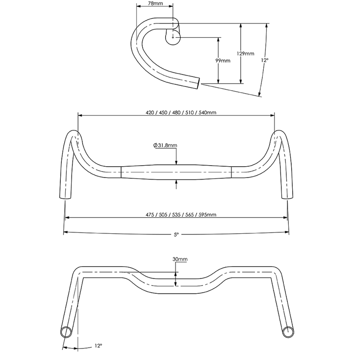 Surly Truck Stop Bar Drop Handlebar (Black) - BUMSONTHESADDLE