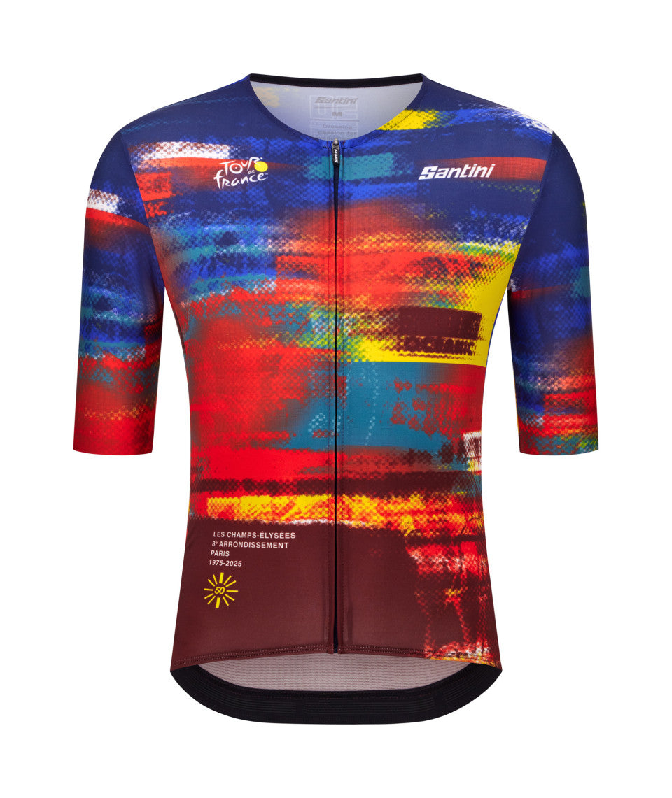 Santini TDF Arrivee Dash Unisex Cycling Jersey (Print)