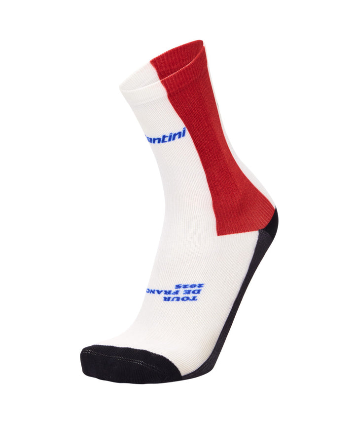 Santini Tour De France Grand Depart Lille Unisex Cycling Socks (White)