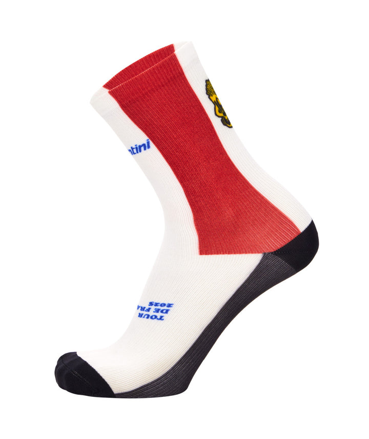 Santini Tour De France Grand Depart Lille Unisex Cycling Socks (White)