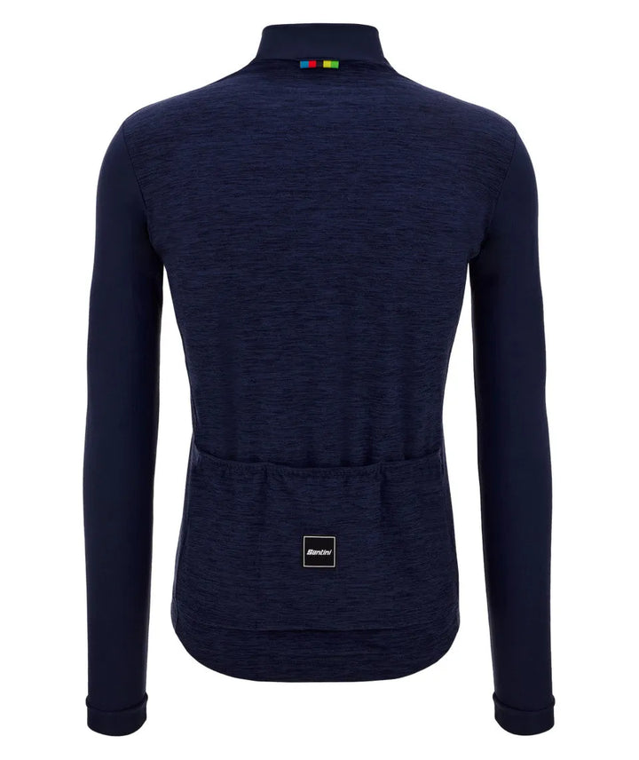 Santini UCI Official Pure Long Sleeve Men's Cycling Jersey (Navy Blue)