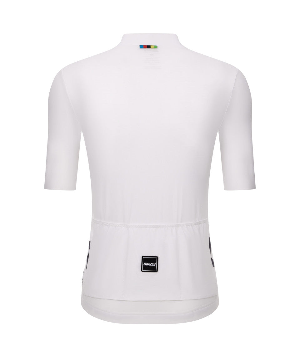 Santini UCI World Champion Mondo Unisex Cycling Jersey (White)