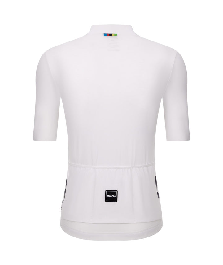 Santini UCI World Champion Mondo Unisex Cycling Jersey (White)