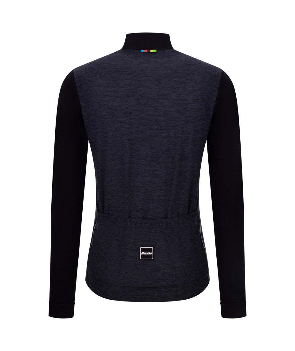 Santini UCI World Champion Mondo Long Sleeve Men's Cycling Jersey (Black)
