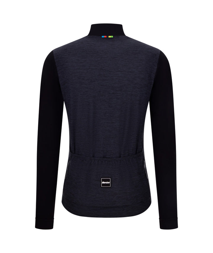 Santini UCI World Champion Mondo Long Sleeve Men's Cycling Jersey (Black)