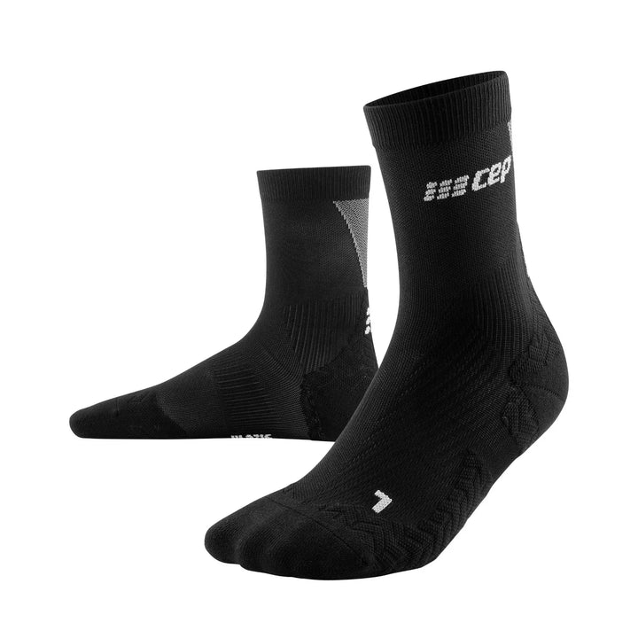 CEP Compression Ultralight Mid Cut Men's Compression Socks (Ultralight Black/Grey)