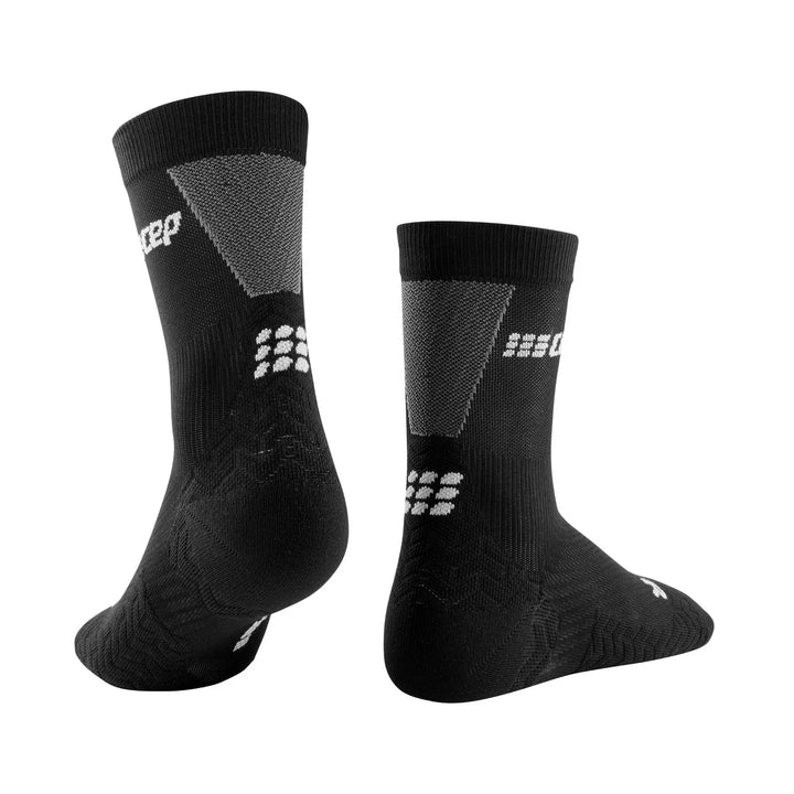CEP Compression Ultralight Mid Cut Men's Compression Socks (Ultralight Black/Grey)