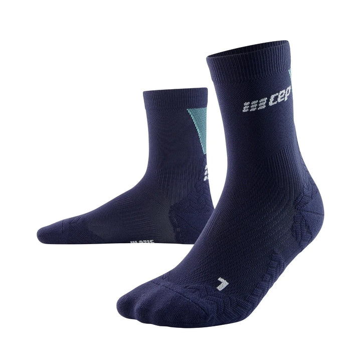 CEP Compression Ultralight Mid Cut Men's Compression Socks (Ultralight Navy/Light Blue)