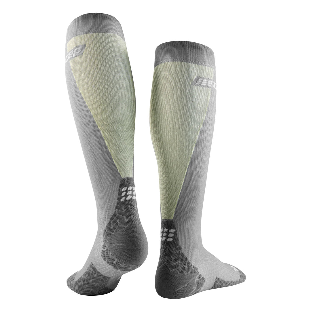 CEP Compression Run Ultralight 3.0 Men's Running Socks (Grey/Lime)