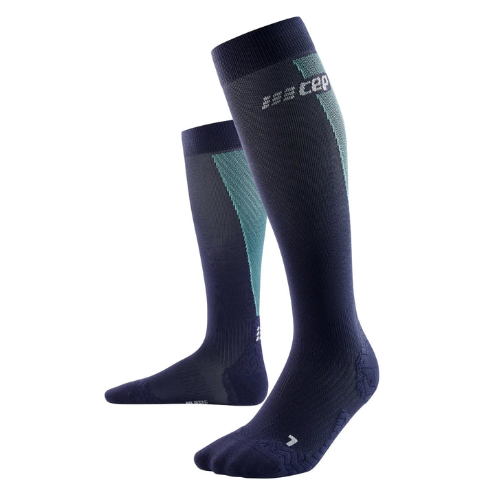CEP Compression Ultralight Tall Women's Compression Socks (Ultralight Navy/Light Blue)