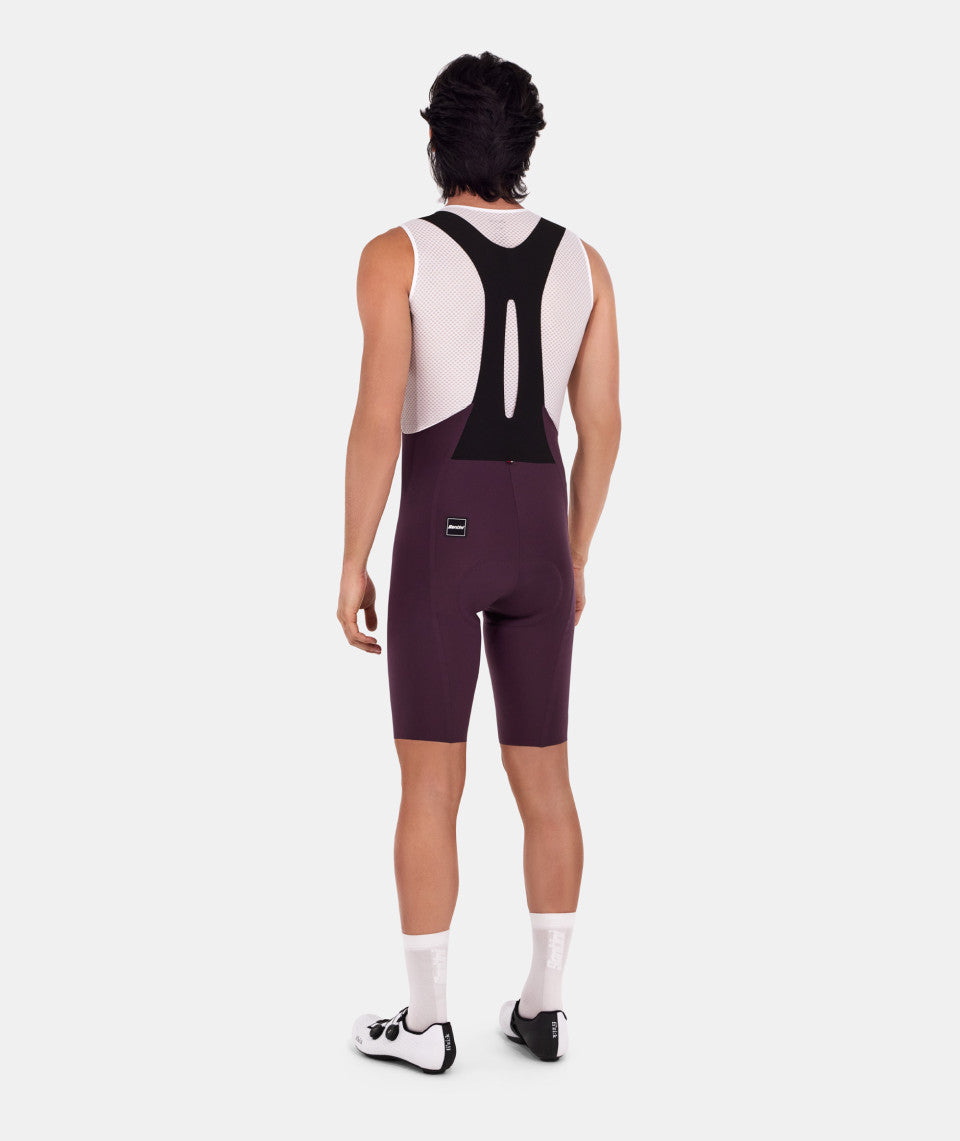 Santini Unico Edge Men's Cycling Bibshorts (Burgundy)