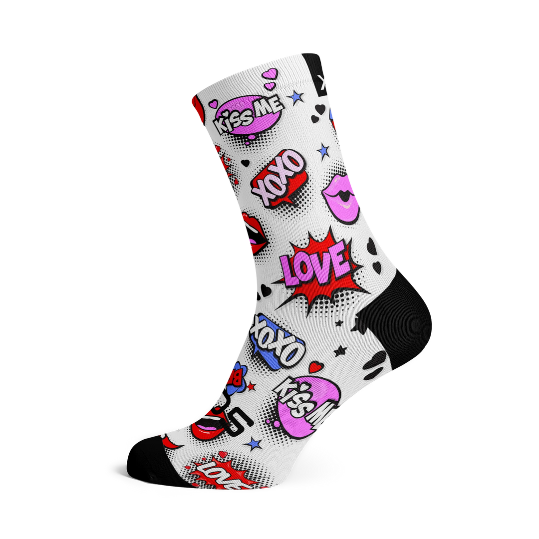 Sox Footwear Sox Love Struck Casual Crew Unisex Multi Sport Socks (Print)