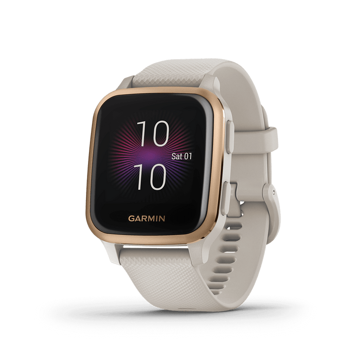 Garmin Venu Sq Music Edition Smart Watch (Light Sand/Rose Gold)