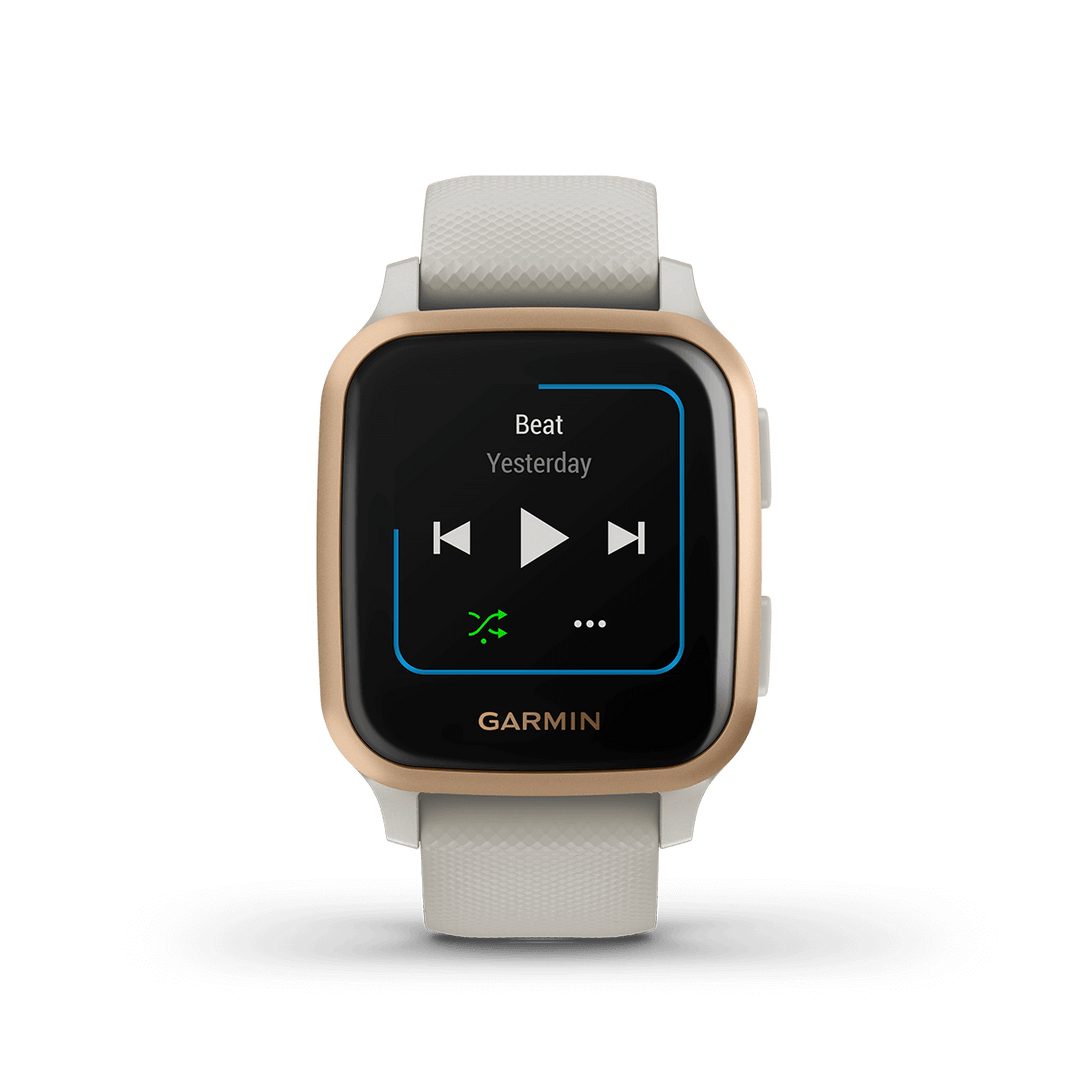 Garmin Venu Sq Music Edition Smart Watch (Light Sand/Rose Gold)