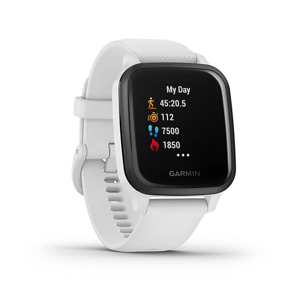 Garmin Venu Sq Music Edition Smart Watch (White/Slate)