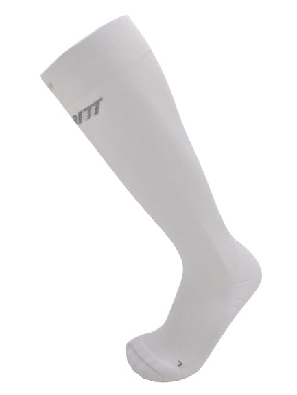 Gambitt Endurance Tall Unisex Compression Socks (White/Grey)