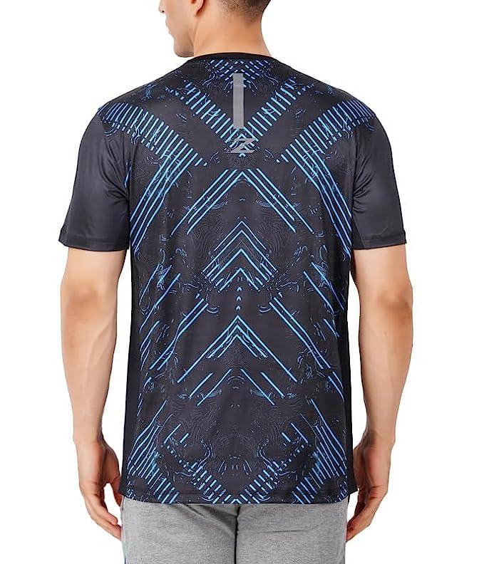 Zakpro Sports Men's Cycling T-Shirt (Cross Blue) - BUMSONTHESADDLE