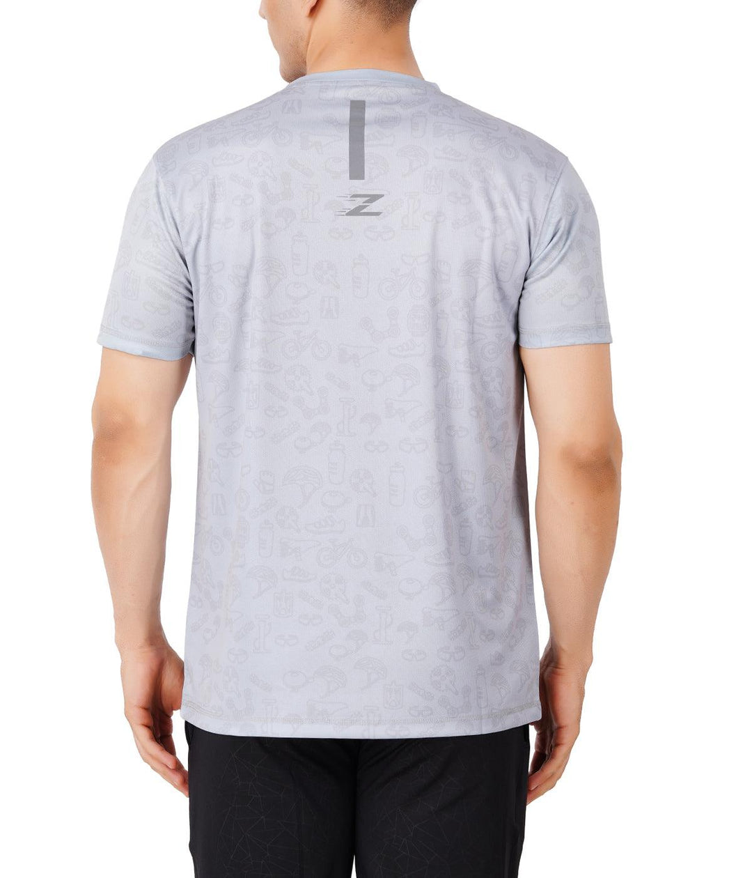 Zakpro Sports Men's Cycling T-Shirt (Grey Run) - BUMSONTHESADDLE