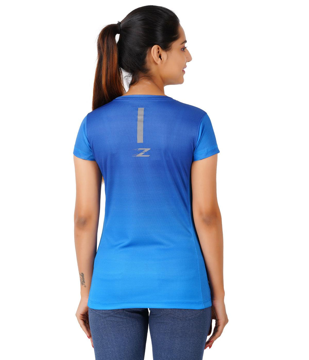 Zakpro Sports Women's Cycling T-Shirt (Bluish Run) - BUMSONTHESADDLE