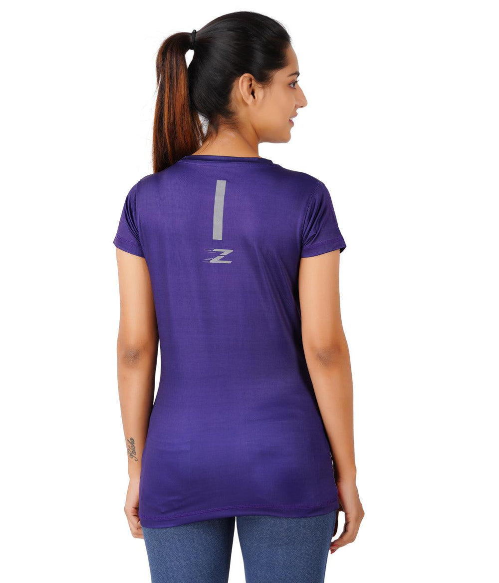 Zakpro Sports Women's Cycling T-Shirt (Purple Wave) - BUMSONTHESADDLE