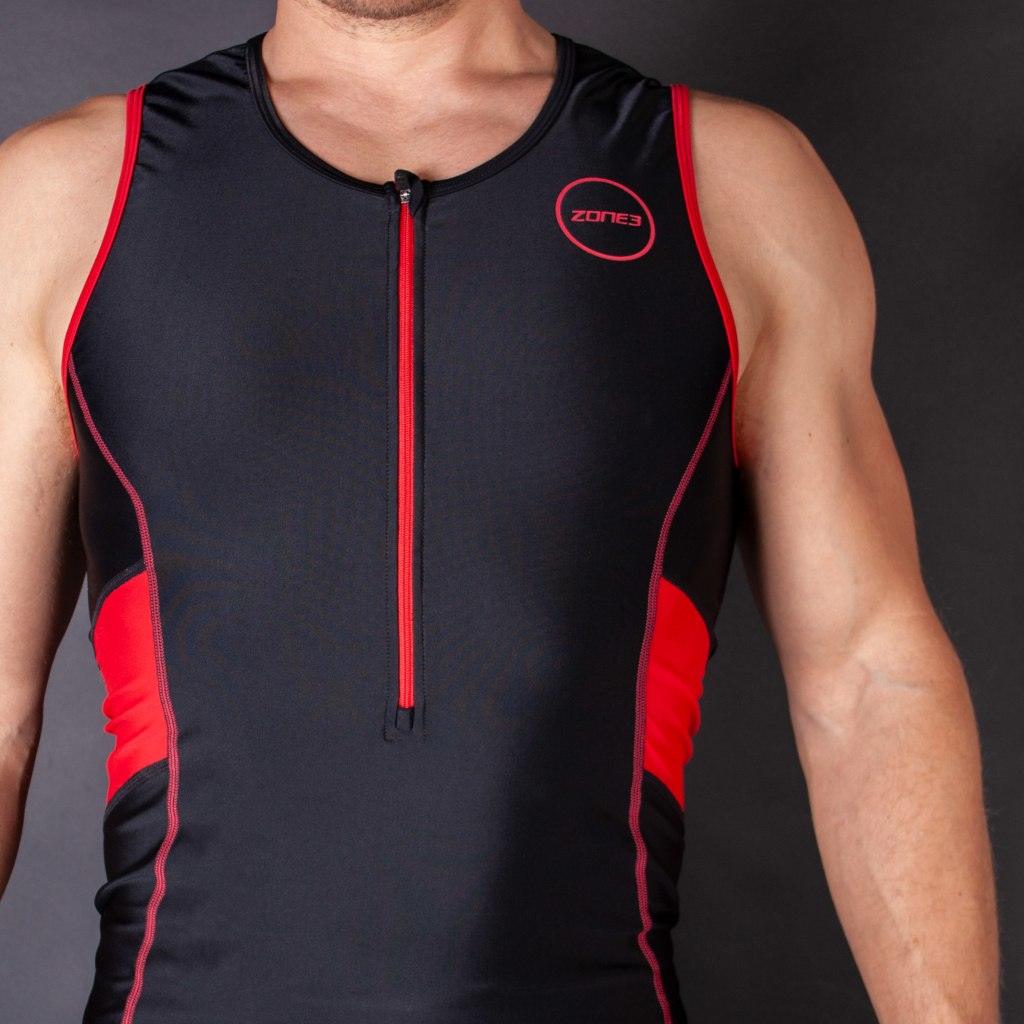 Zone 3 Activate Men's Trisuit (Black/Red) - BUMSONTHESADDLE