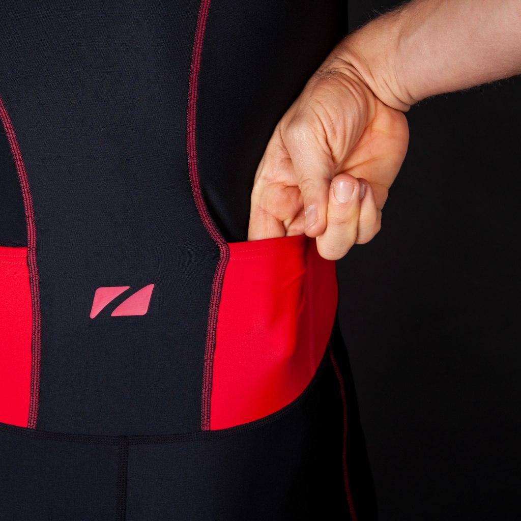 Zone 3 Activate Men's Trisuit (Black/Red) - BUMSONTHESADDLE