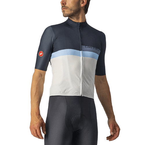 Castelli A Blocco Mens Cycling Jersey (Savile Blue/China Blue/Azzurro)
