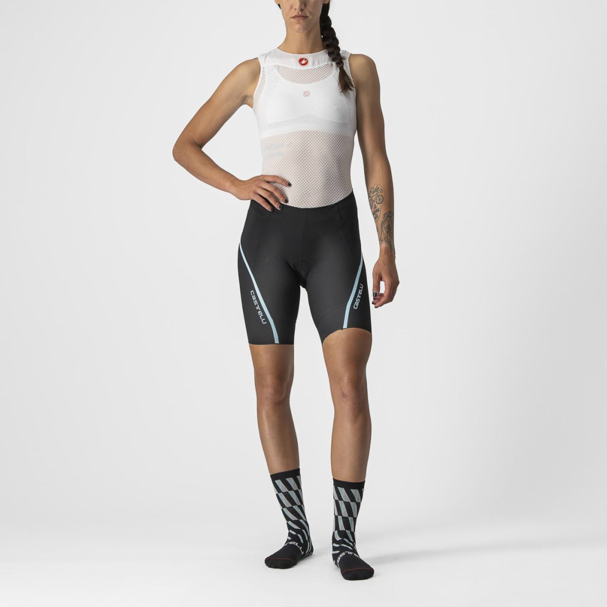 Castelli Velocissima 3 Womens Cycling Shorts (Black/Skylight)