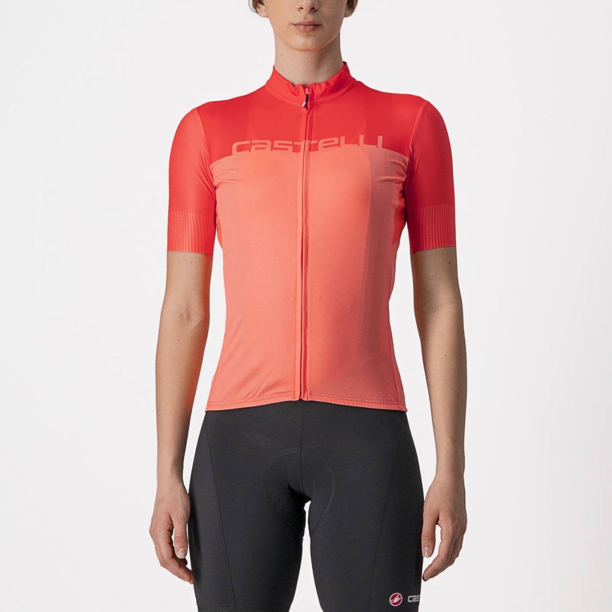 Castelli Velocissima Womens Cycling Jersey (Coral Flash/Brilliant Pink)