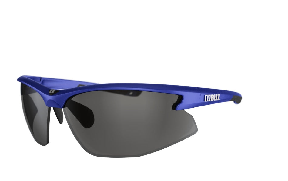 Bliz Motion Sport Sunglasses (Smoke Silver Mirror/Metallic Blue)