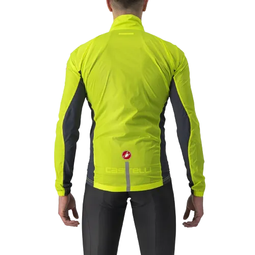 Castelli Squadra Stretch Mens Cycling Jacket (Electric Lime/Dark Gray)