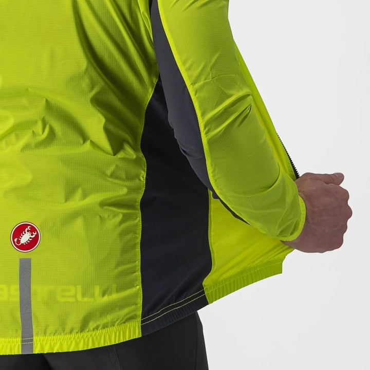 Castelli Squadra Stretch Mens Cycling Jacket (Electric Lime/Dark Gray)