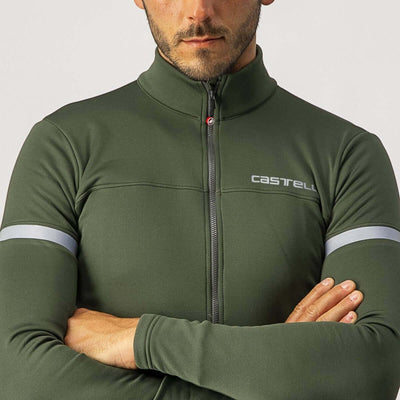 Castelli Fondo 2 Mens Cycling Jersey (Military Green/Silver Reflex)