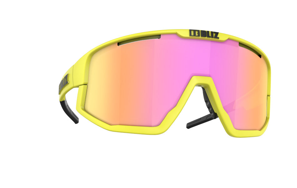 Bliz Fusion Sport Sunglasses (Brown w Purple/Matt Yellow)