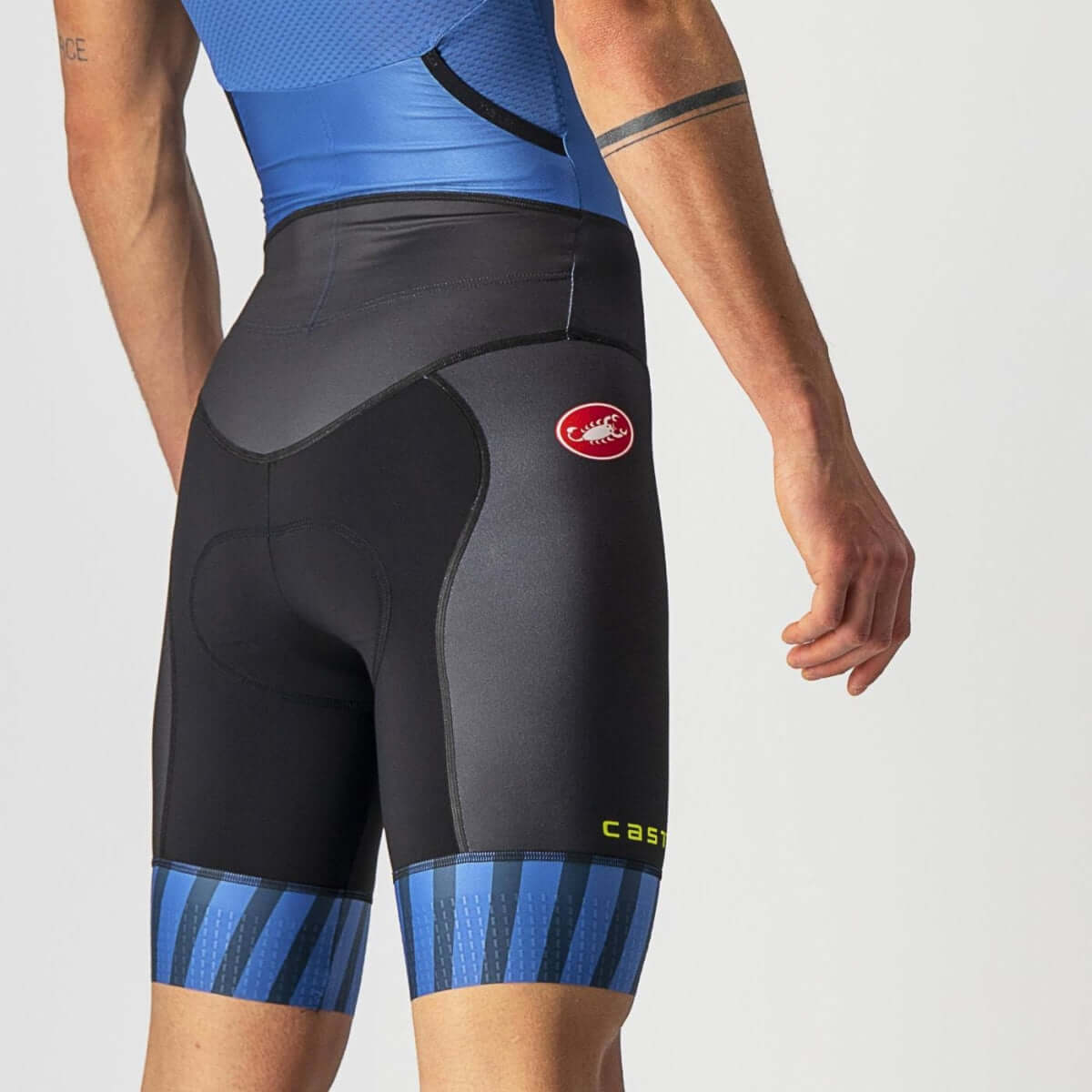 Castelli Free Sanremo 2 Mens Cycling Triathlon Suit (Cobalt Blue/Electric Lime)