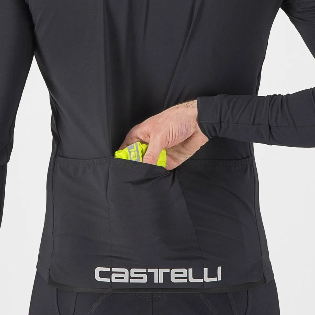 Castelli Squadra Stretch Mens Cycling Jacket (Electric Lime/Dark Gray)