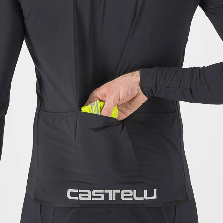 Castelli Squadra Stretch Mens Cycling Jacket (Electric Lime/Dark Gray)