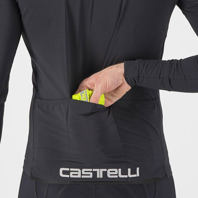 Castelli Squadra Stretch Mens Cycling Jacket (Electric Lime/Dark Gray)