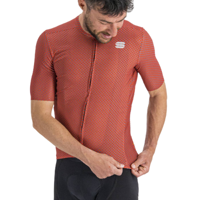 Sportful Checkmate Mens Cycling Jersey (Chilli Red Malives)