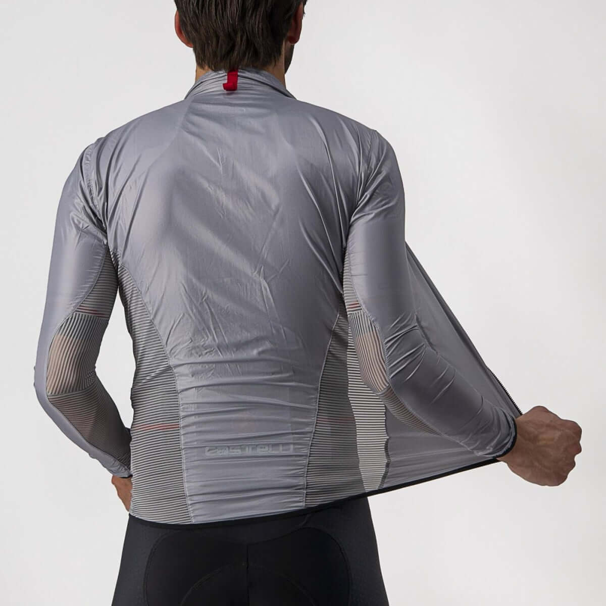 Castelli Aria Shell Mens Cycling Jacket (Silver Gray)