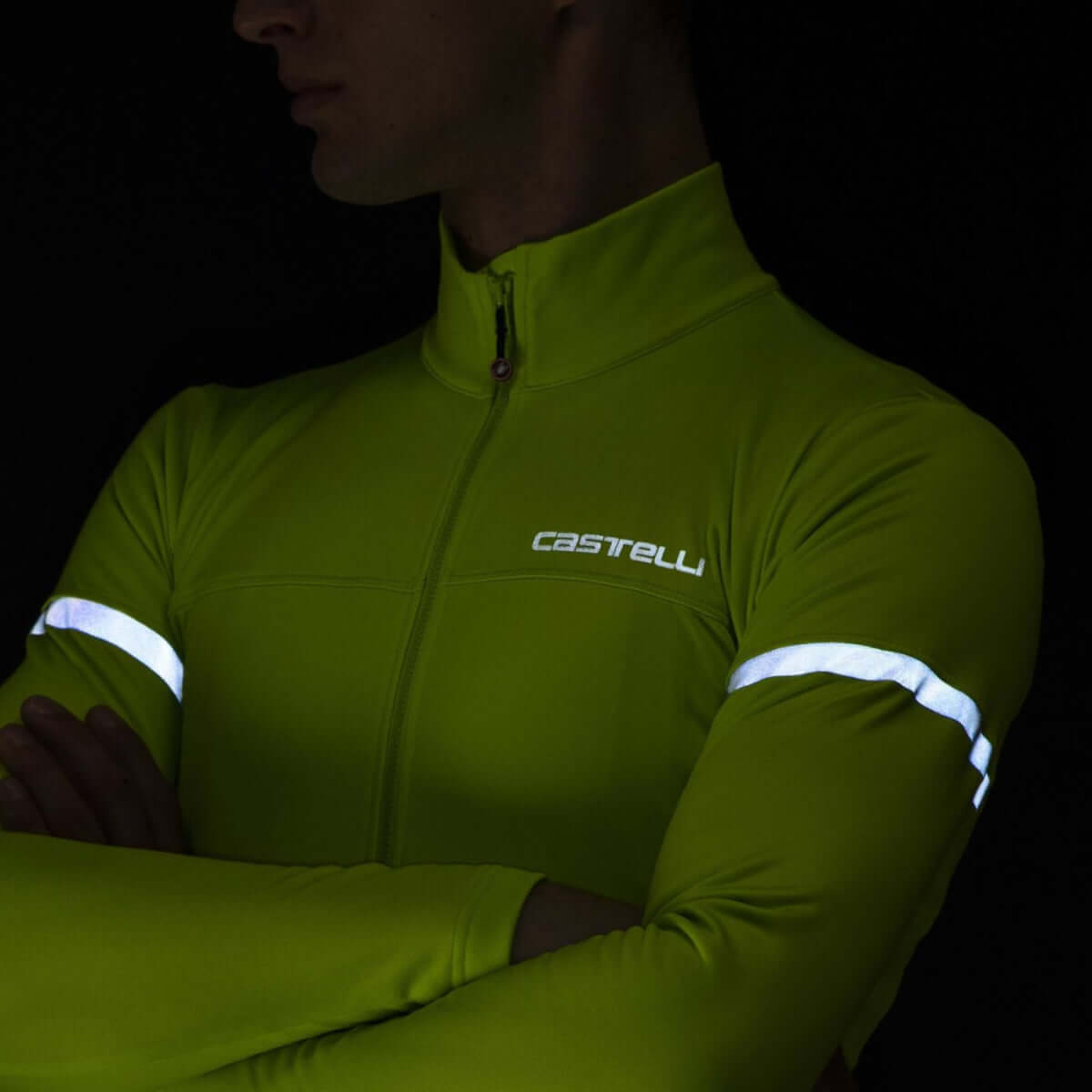 Castelli Fondo 2 Mens Cycling Jersey (Electric Lime/Silver Reflex)