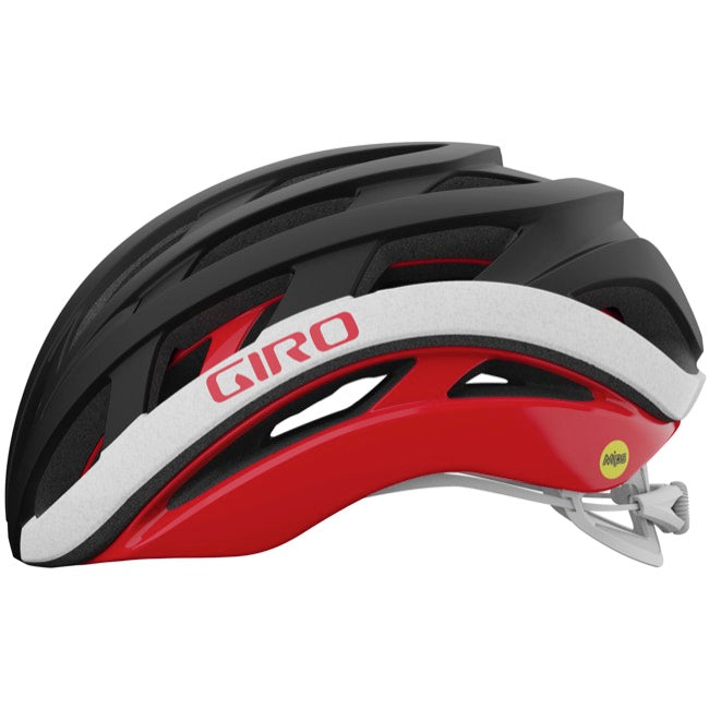 Giro Helios Spherical MIPS Road Cycling Helmet (Matte Black/Red)