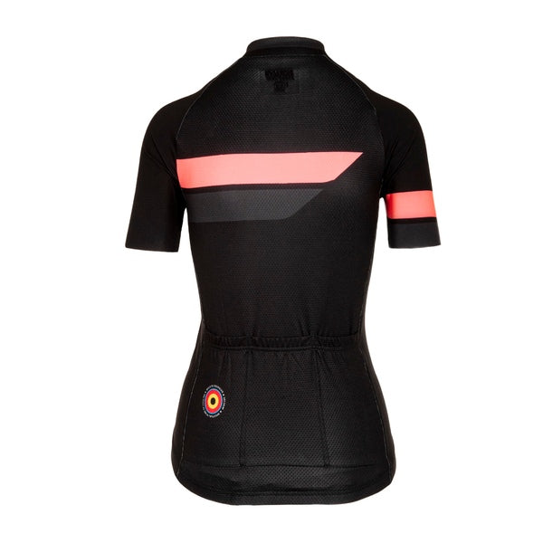 Bioracer Team 2.0 Womens Cycling Jersey (Black/Fluo Pink)