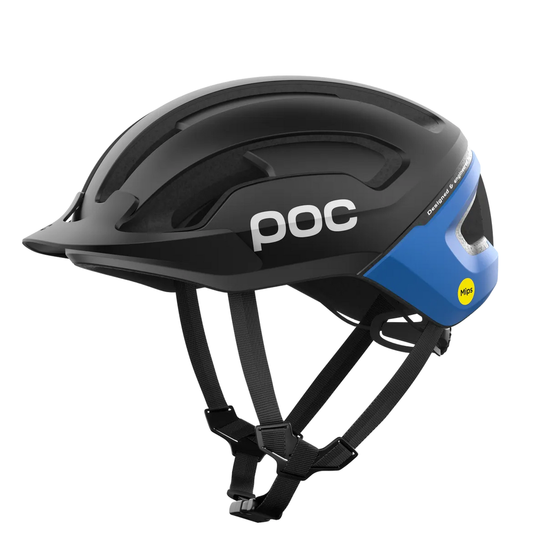 POC Omne Air Resistance Road Cycling Helmet (Uranium Black/Opal Blue)