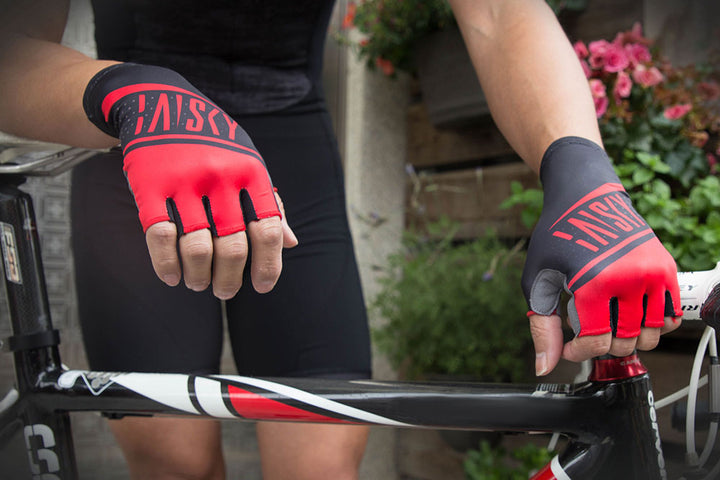 Baisky TRHF390 Unisex Cycling Gloves (Conquer Red)
