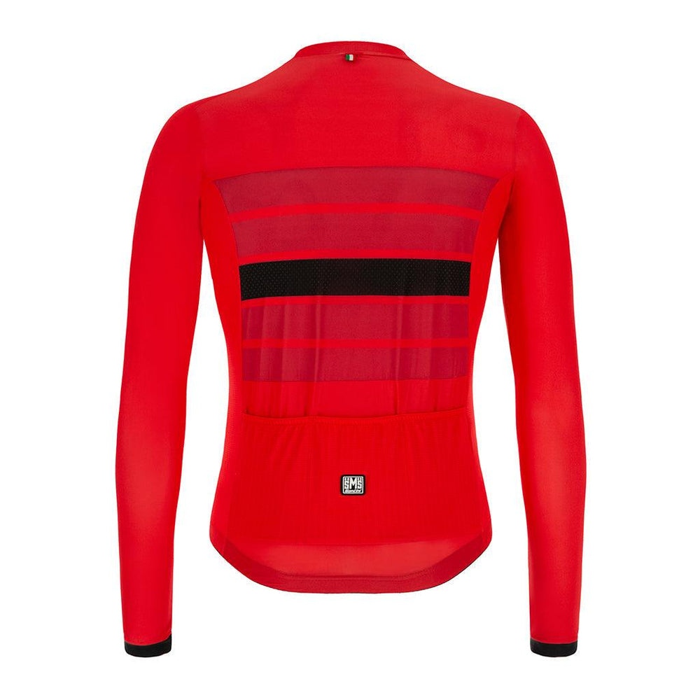 Santini Eco Sleek Bengal Mens Cycling Jersey (Red) - BUMSONTHESADDLE