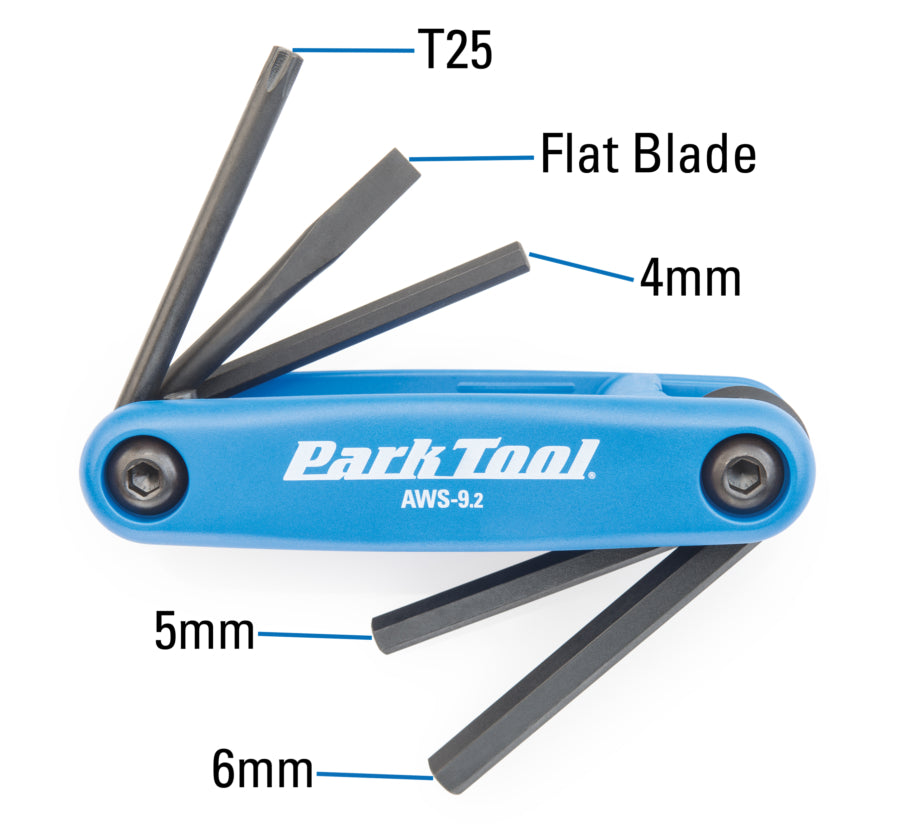 Park Tool 2 Fold-Up Hex Wrench And Screwdriver Set