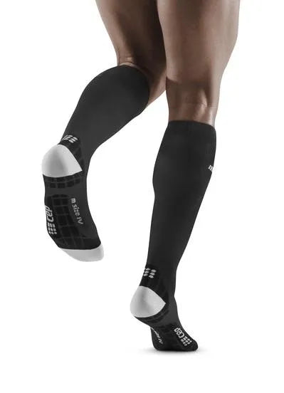 CEP Run Ultralight Mens Compression Socks (Black/Light Grey)