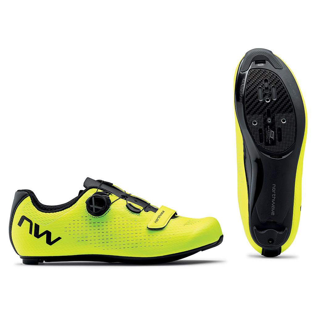 Northwave  Storm Carbon 2 Road Cycling Shoes (Yellow Fluo/ Black)