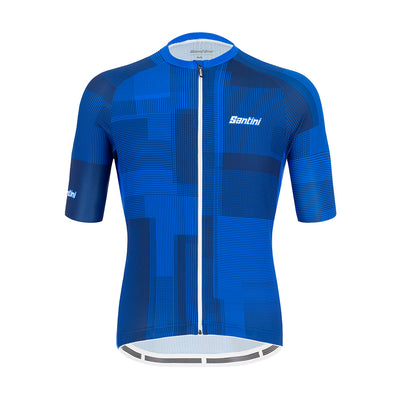 Santini Karma Kinetic Mens Cycling Jersey (Royal Blue)